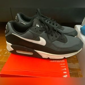 Nike Air Max 90 Black White Iron Grey Sneakers Shoes